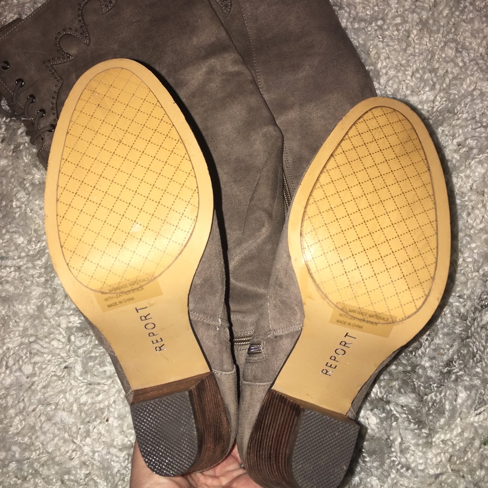 Francesca’s tan suede above the knee boots Sz 8.5 - Picture 5 of 8